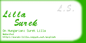 lilla surek business card